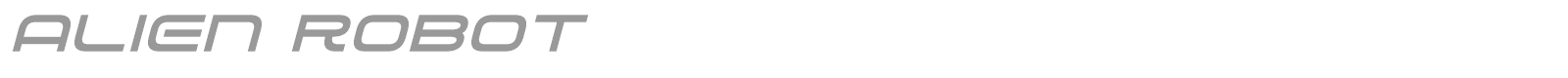 Alien Robot font preview